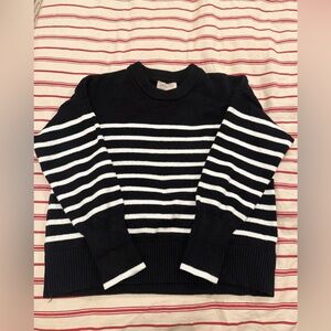 Black & White Striped Sweater XL